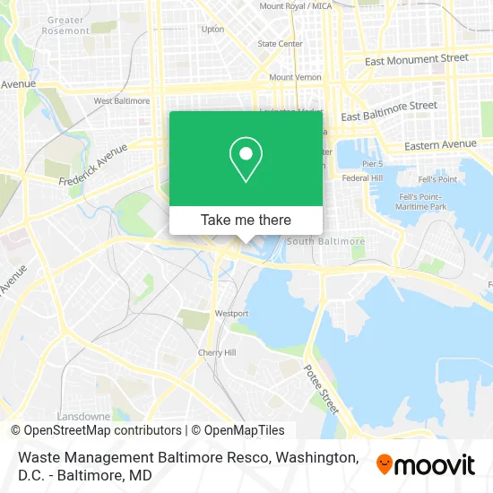 Waste Management Baltimore Resco map