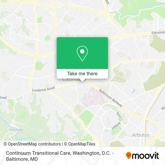 Continuum Transitional Care map