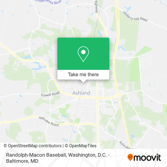 Randolph-Macon Baseball map