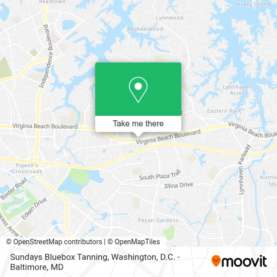 Sundays Bluebox Tanning map