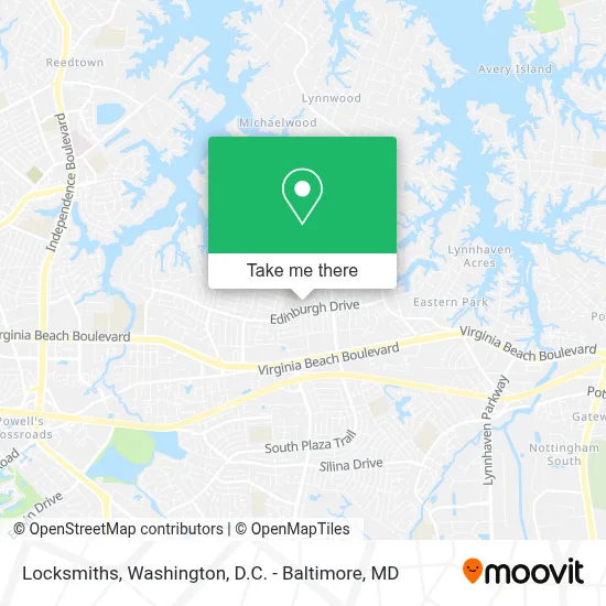 Locksmiths map