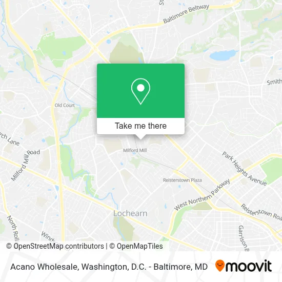 Acano Wholesale map
