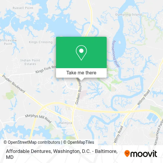 Affordable Dentures map