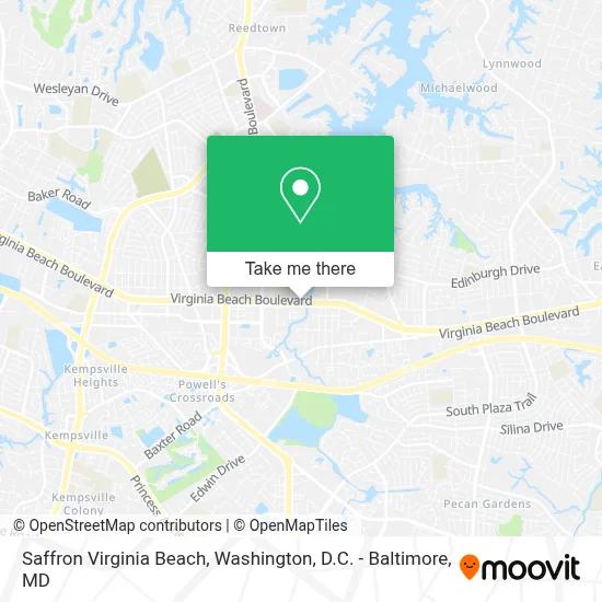 Saffron Virginia Beach map