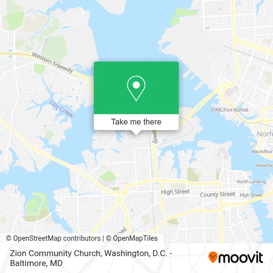 Zion Community Church map