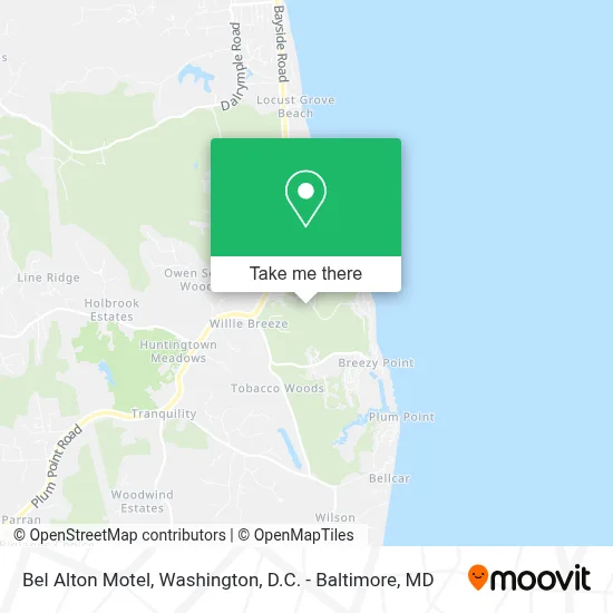 Bel Alton Motel map