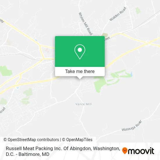 Russell Meat Packing Inc. Of Abingdon map