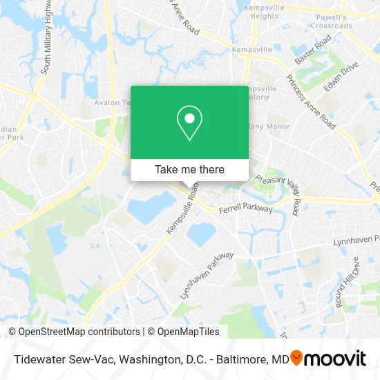 Tidewater Sew-Vac map