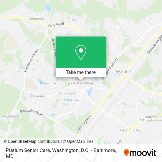 Platium Senior Care map