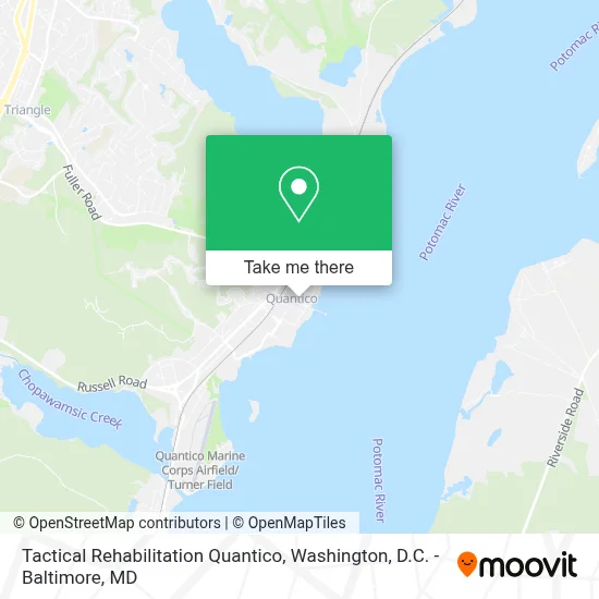 Tactical Rehabilitation Quantico map