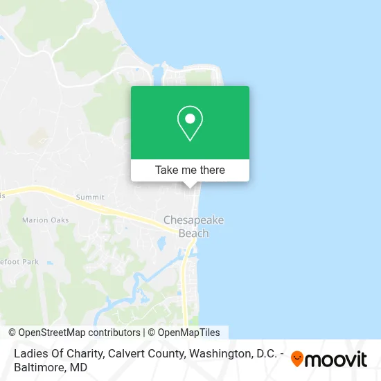 Ladies Of Charity, Calvert County map