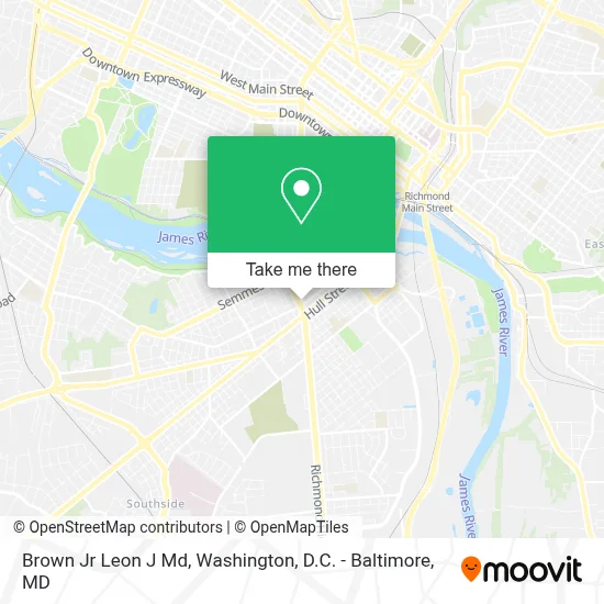 Brown Jr Leon J Md map