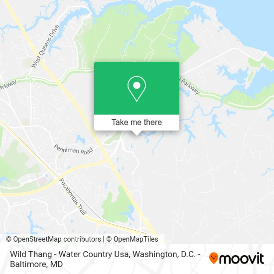 Wild Thang - Water Country Usa map