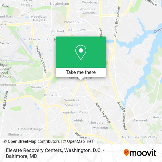 Elevate Recovery Centers map