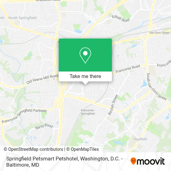 Springfield Petsmart Petshotel map