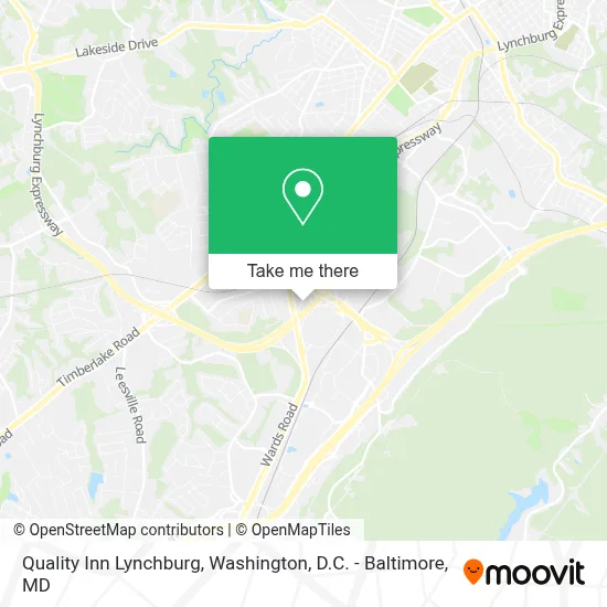 Quality Inn Lynchburg map