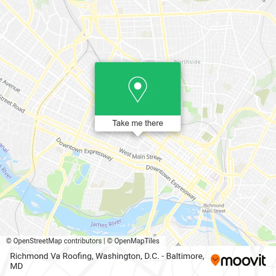 Richmond Va Roofing map