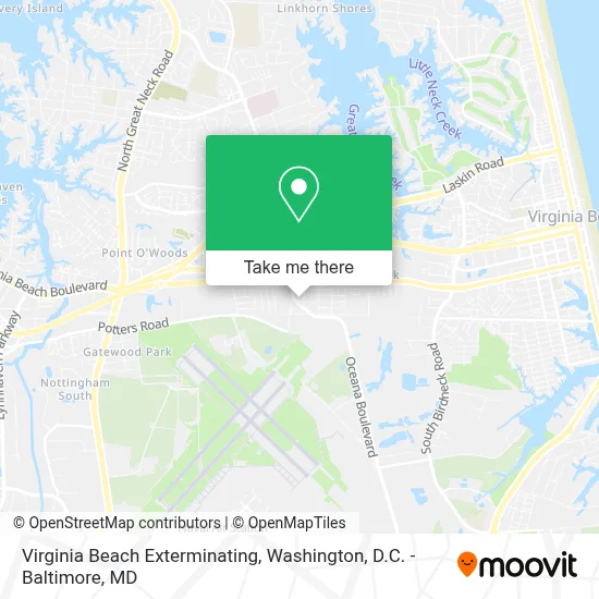 Virginia Beach Exterminating map