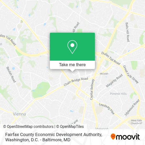Fairfax County Economic Development Authority map
