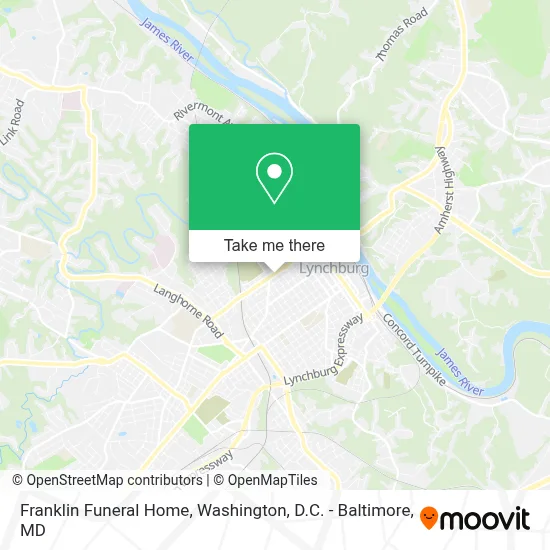 Franklin Funeral Home map