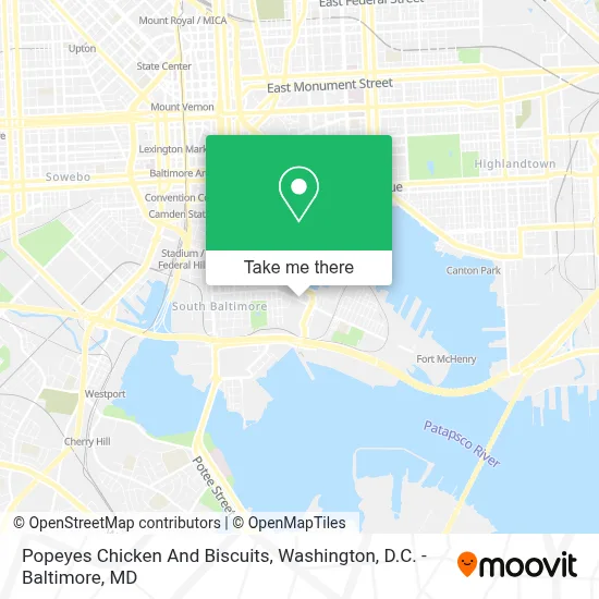 Popeyes Chicken And Biscuits map