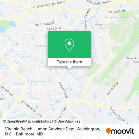 Virginia Beach Human Services Dept map