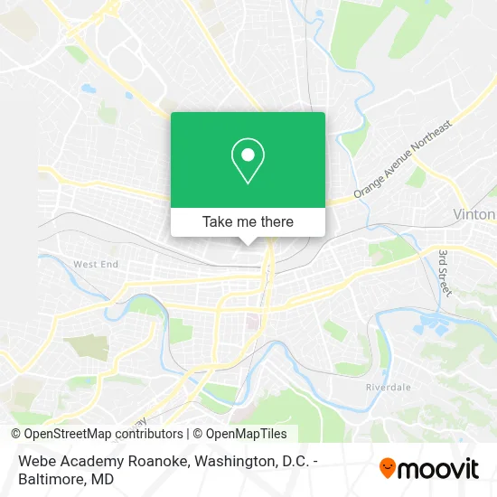 Webe Academy Roanoke map