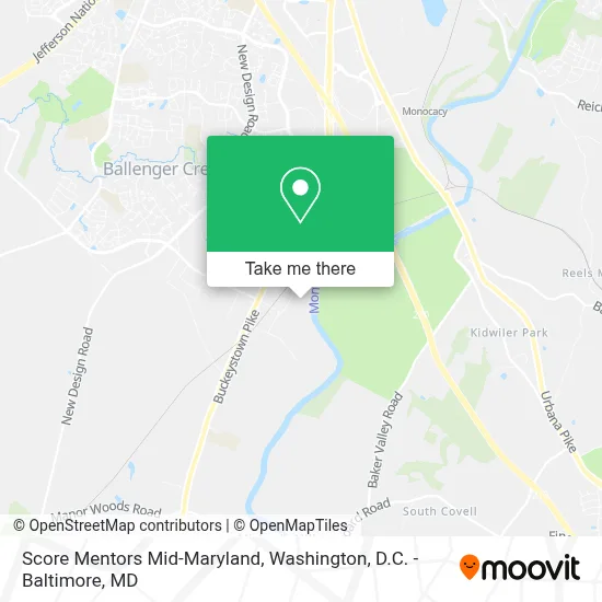 Score Mentors Mid-Maryland map