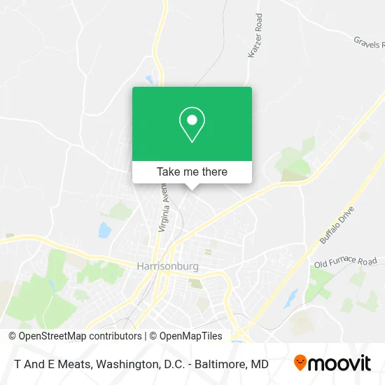 T And E Meats map
