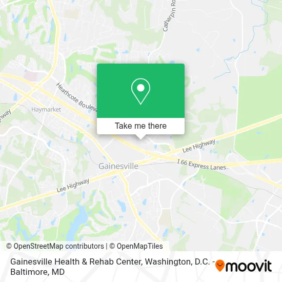 Gainesville Health & Rehab Center map