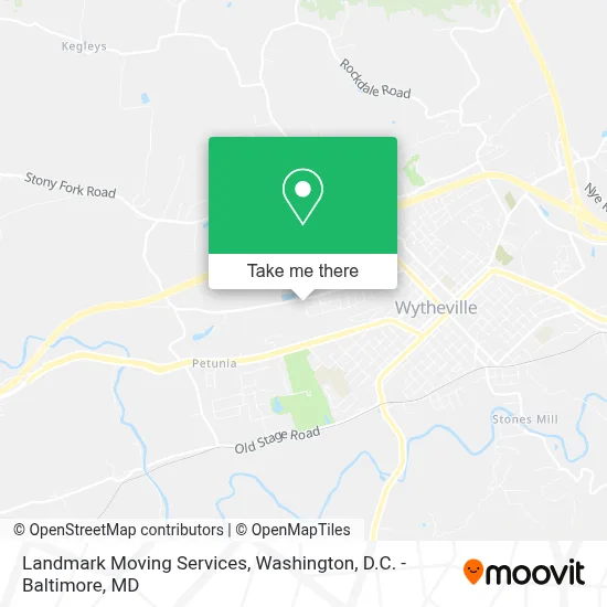 Landmark Moving Services map