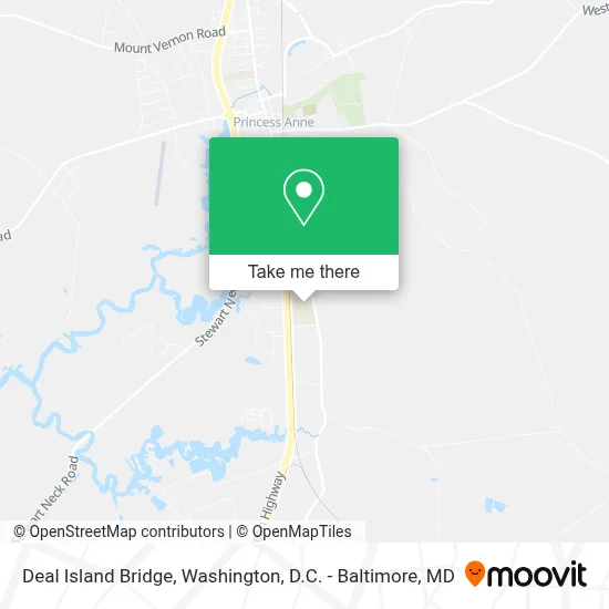 Deal Island Bridge map