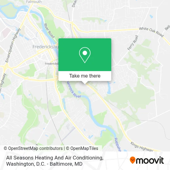 All Seasons Heating And Air Conditioning map