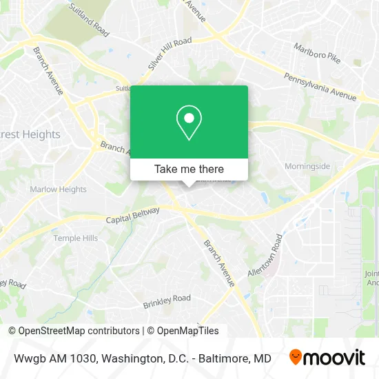 Wwgb AM 1030 map