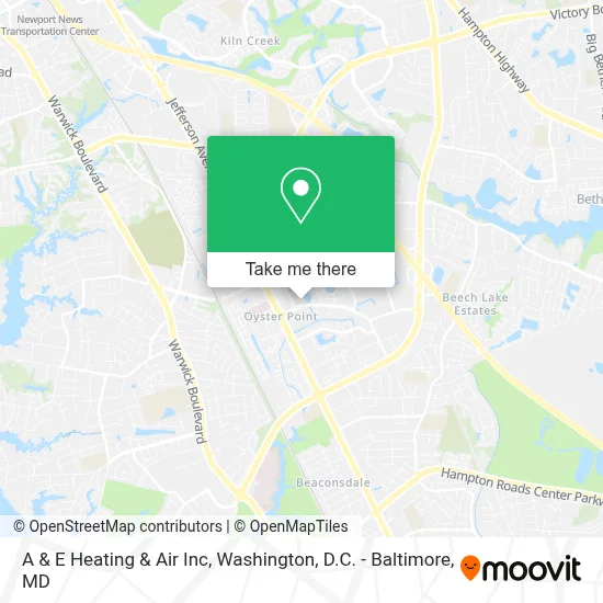 A & E Heating & Air Inc map