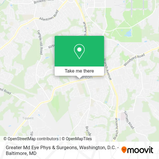 Greater Md Eye Phys & Surgeons map