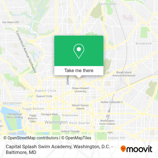 Capital Splash Swim Academy map