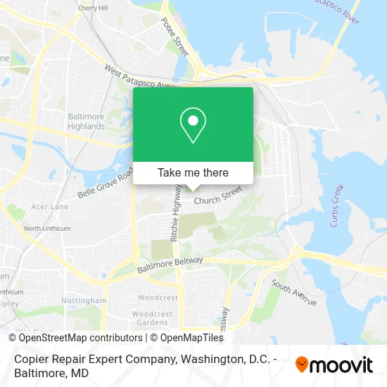 Copier Repair Expert Company map