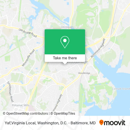 Yaf,Virginia Local map