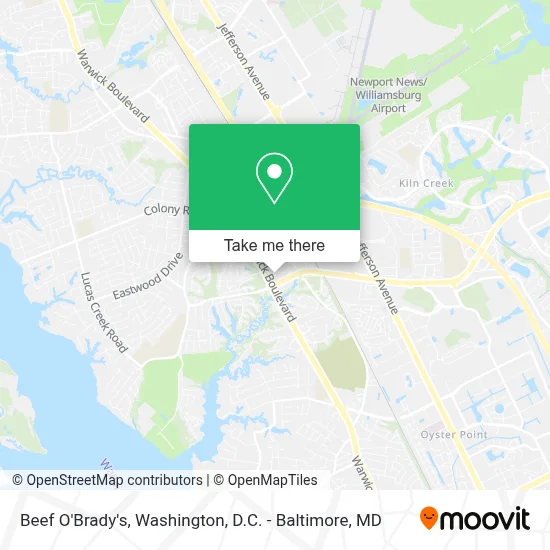 Beef O'Brady's map