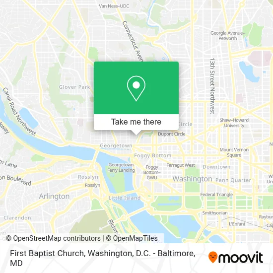 First Baptist Church map