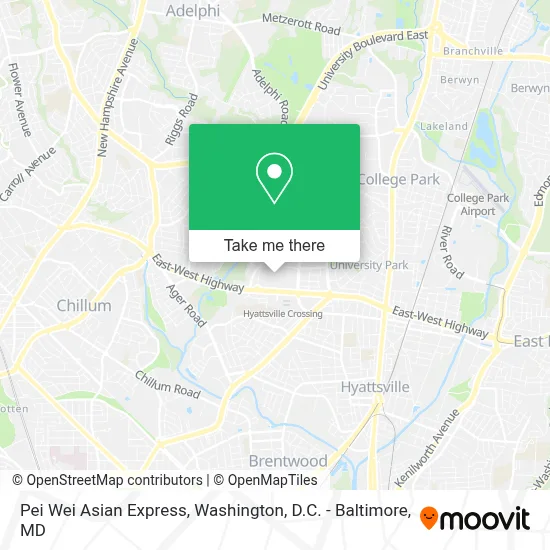 Pei Wei Asian Express map