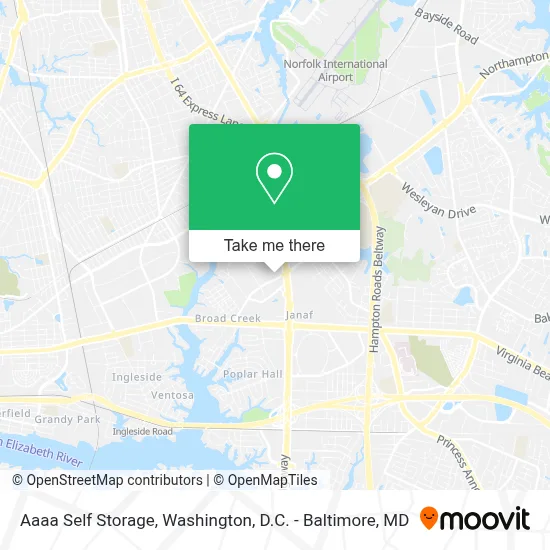 Aaaa Self Storage map