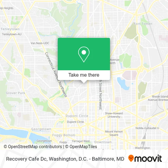 Recovery Cafe Dc map