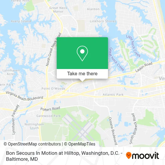 Bon Secours In Motion at Hilltop map