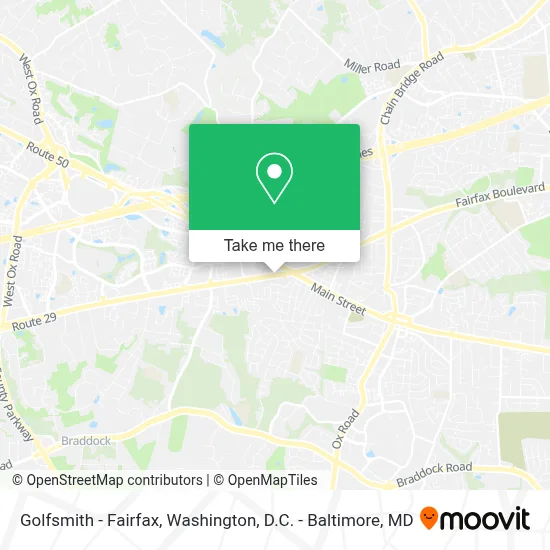 Golfsmith - Fairfax map