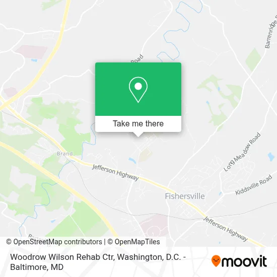 Woodrow Wilson Rehab Ctr map
