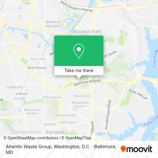 Atlantic Waste Group map