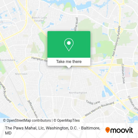The Paws Mahal, Llc map