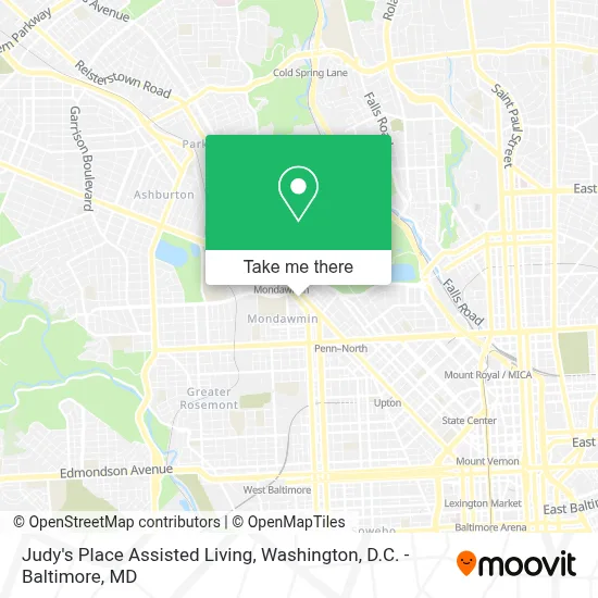 Judy's Place Assisted Living map